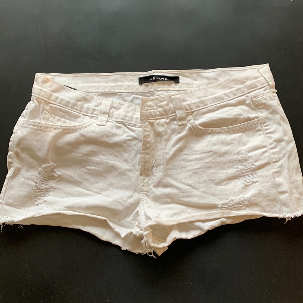 J Brand White Cut-Off Shorts - Size 28